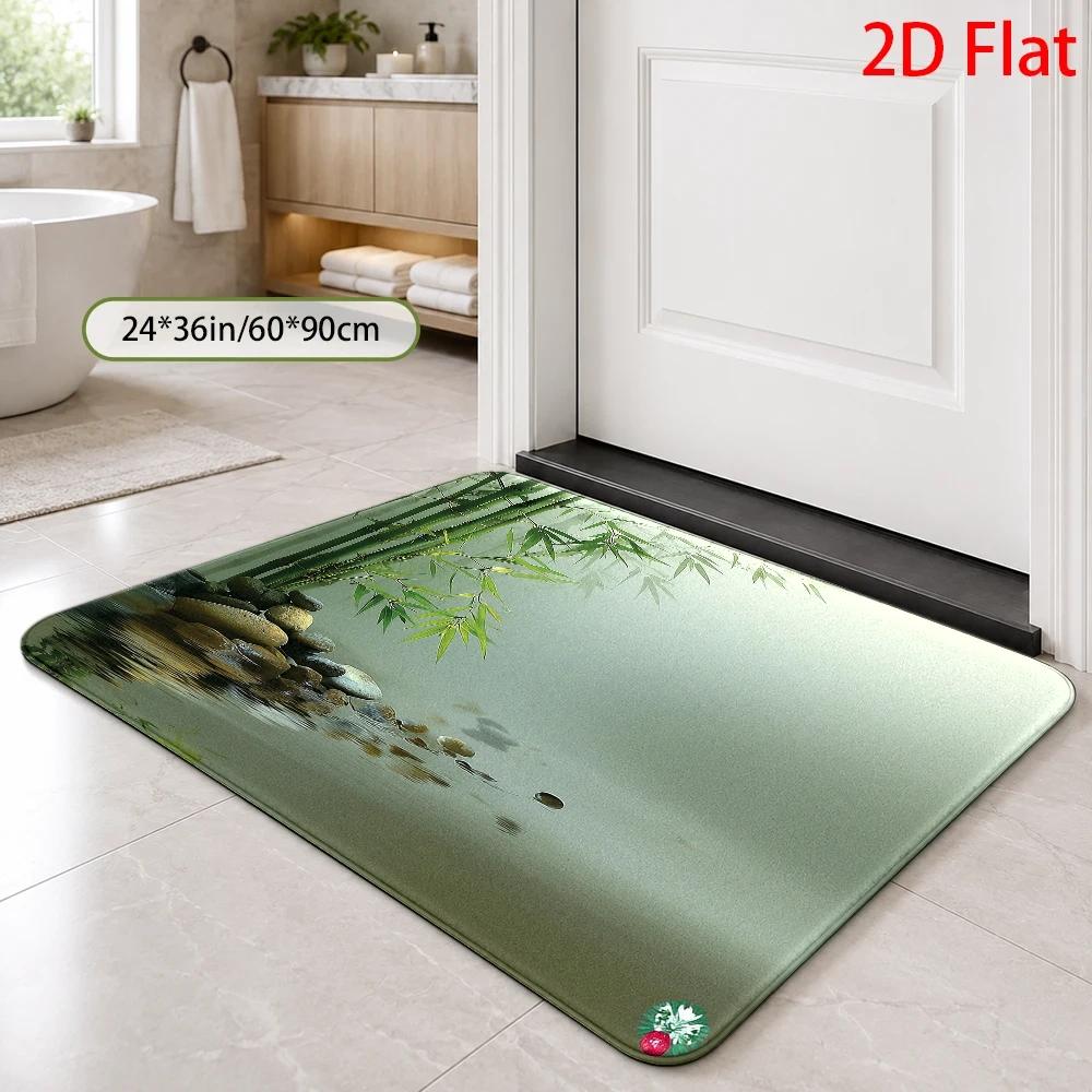 Waterproof Bathroom Bath Rug M - Bamboo Bath Mat 评论和价格