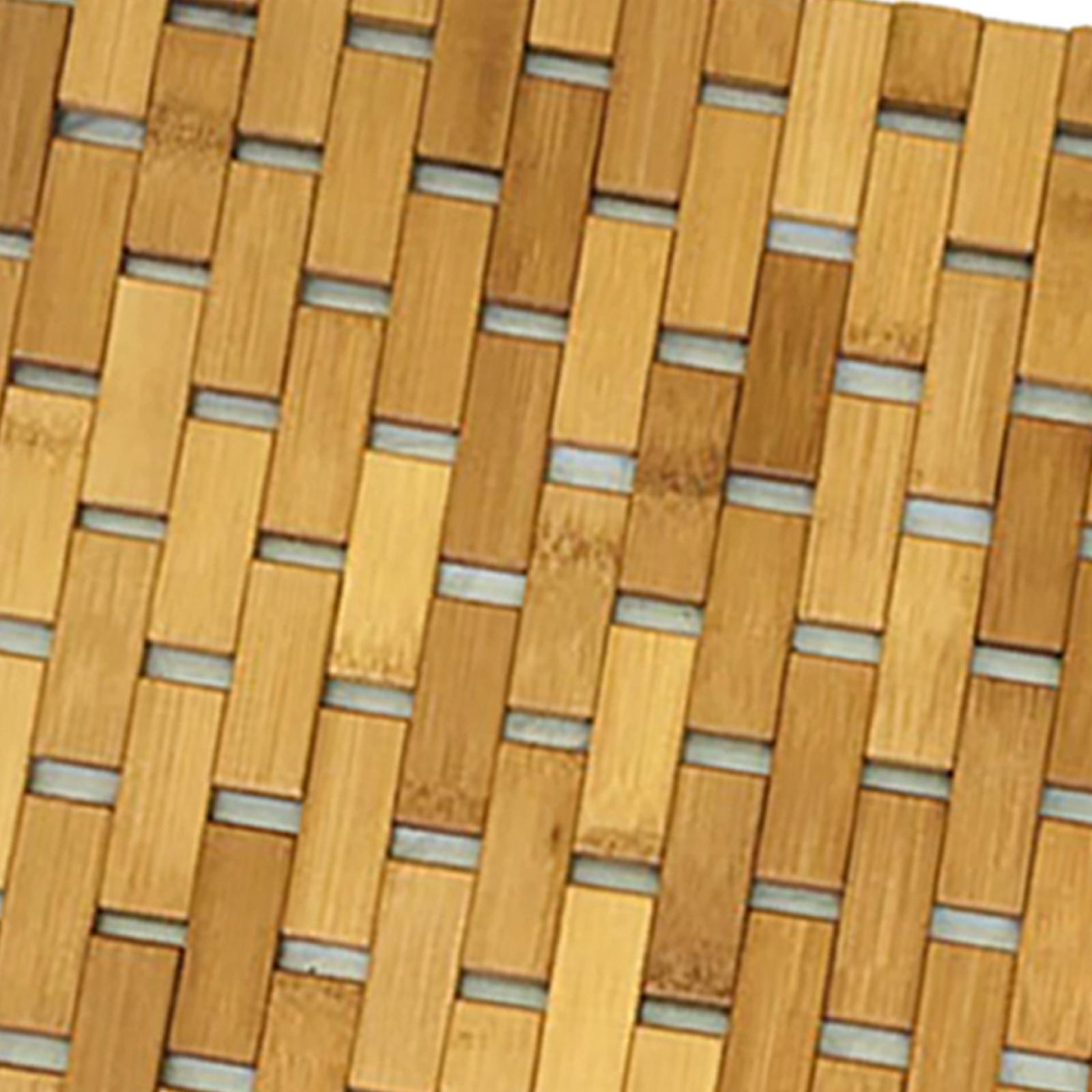 Non Slip Bamboo Wood Bathroom  - Bamboo Bath Mat 评论和价格