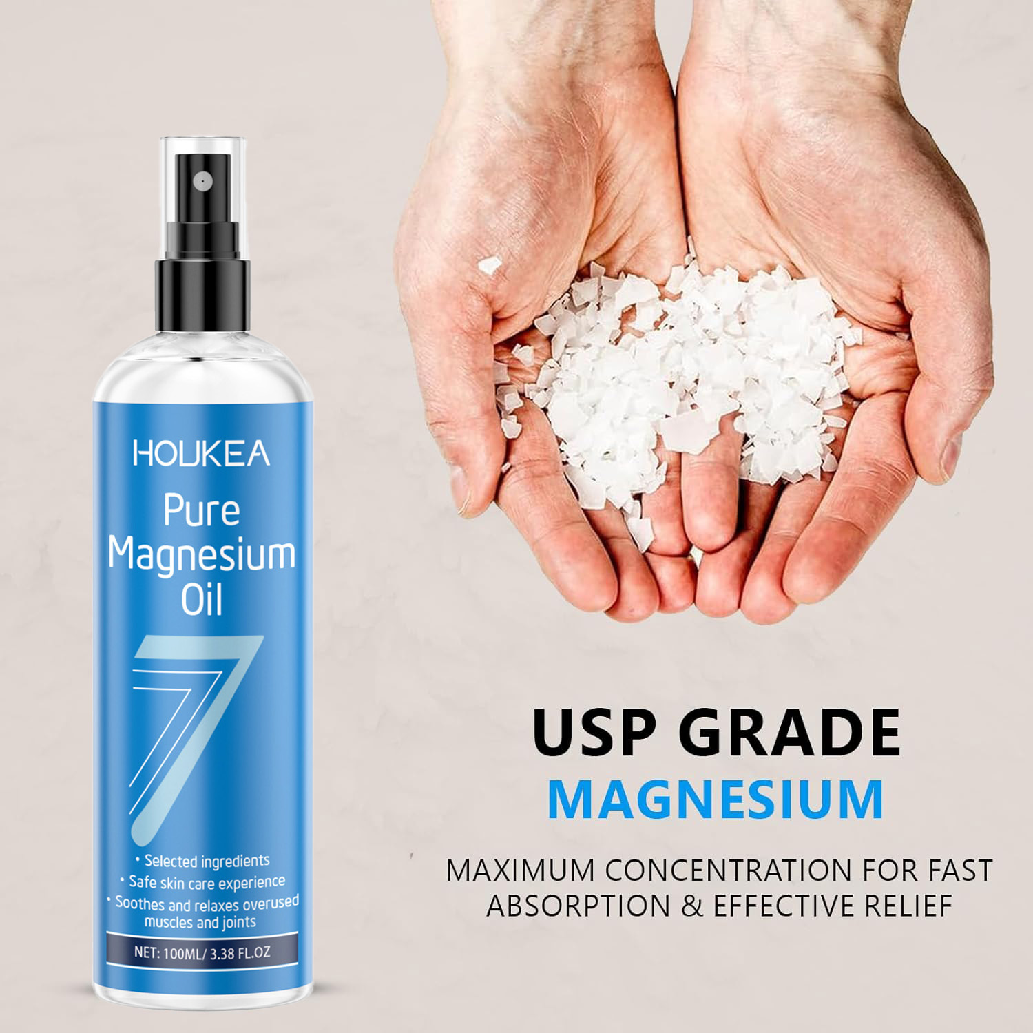 Pure Magnesium Oil Spray Grade - Bath Salts Magnesium 评论和价格