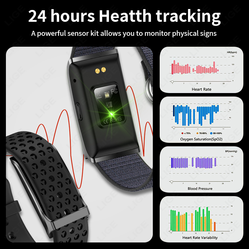 LIGE Smart Watch Heart Rate Bl - Health Wellness Bracelet 评论和价格