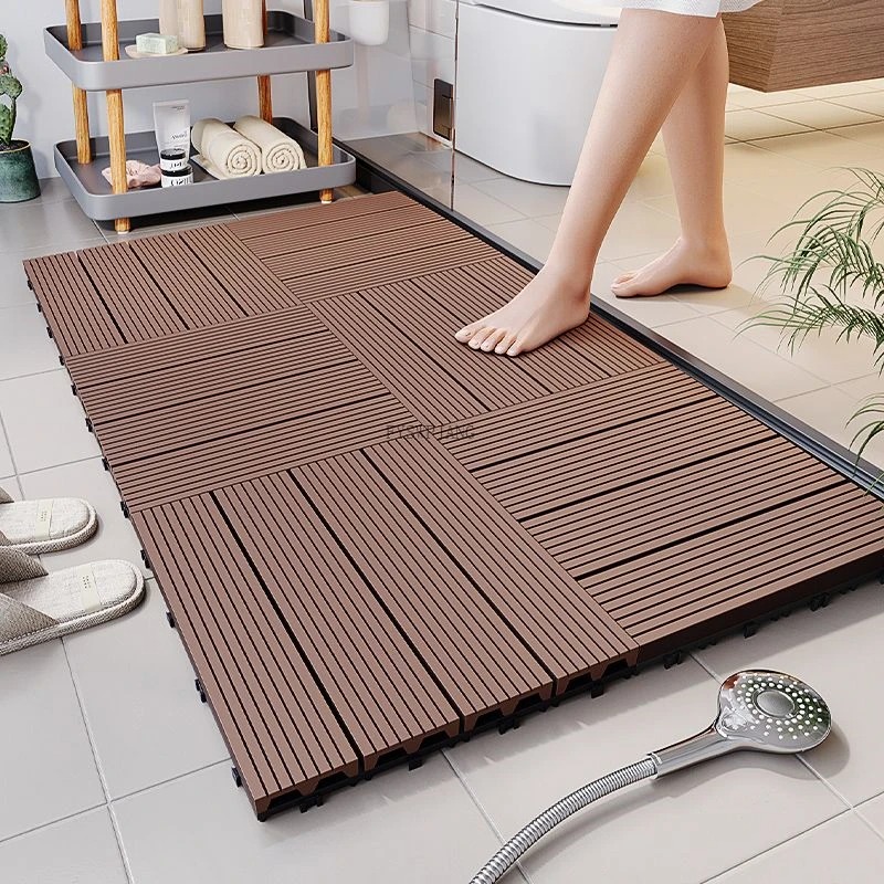 Simulated Ecological Wood Spli - Bamboo Bath Mat 评论和价格